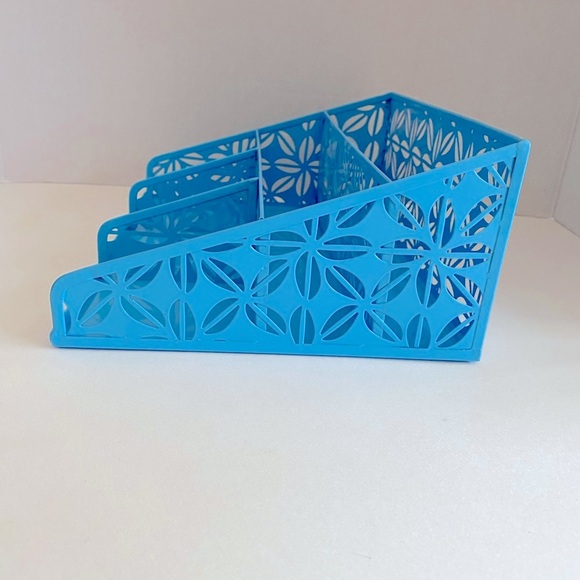 Blue Metal Desk Organizer Set - Picture 4 of 10